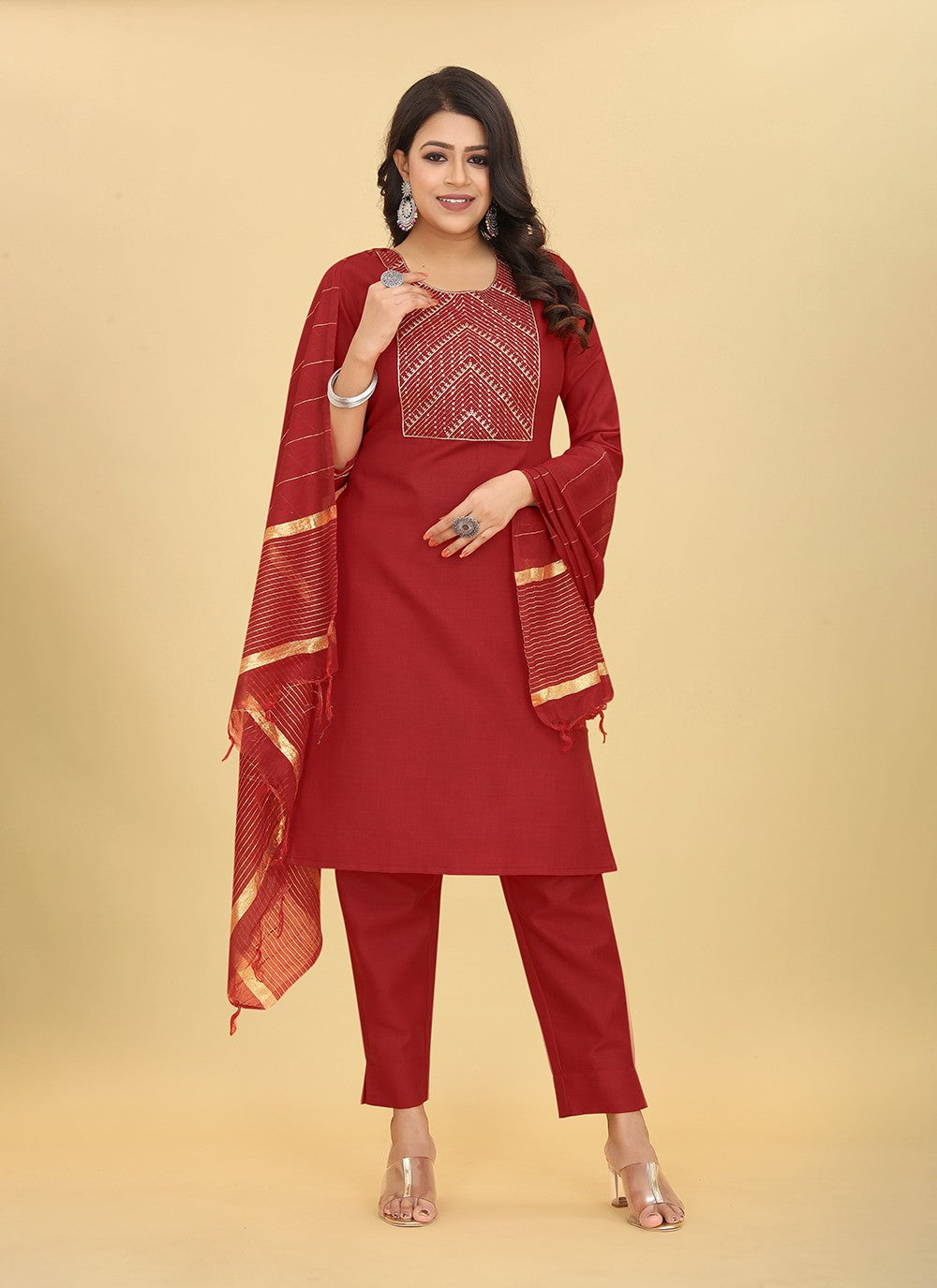 Cotton Pant Style Suit - T2779