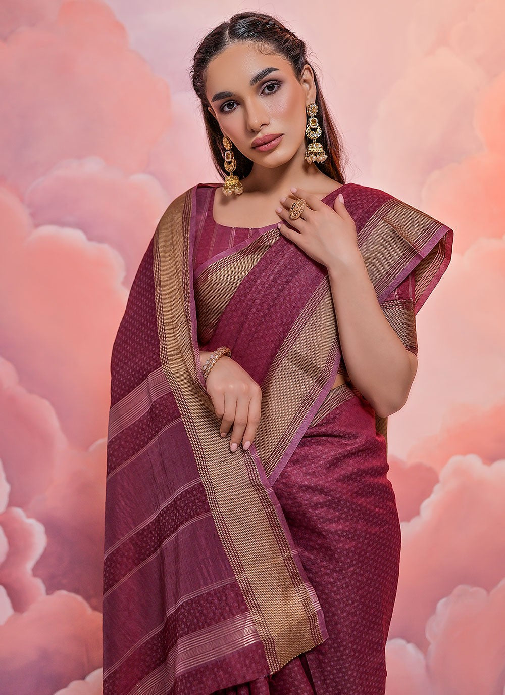 Classic Woven Cotton Saree - S4911