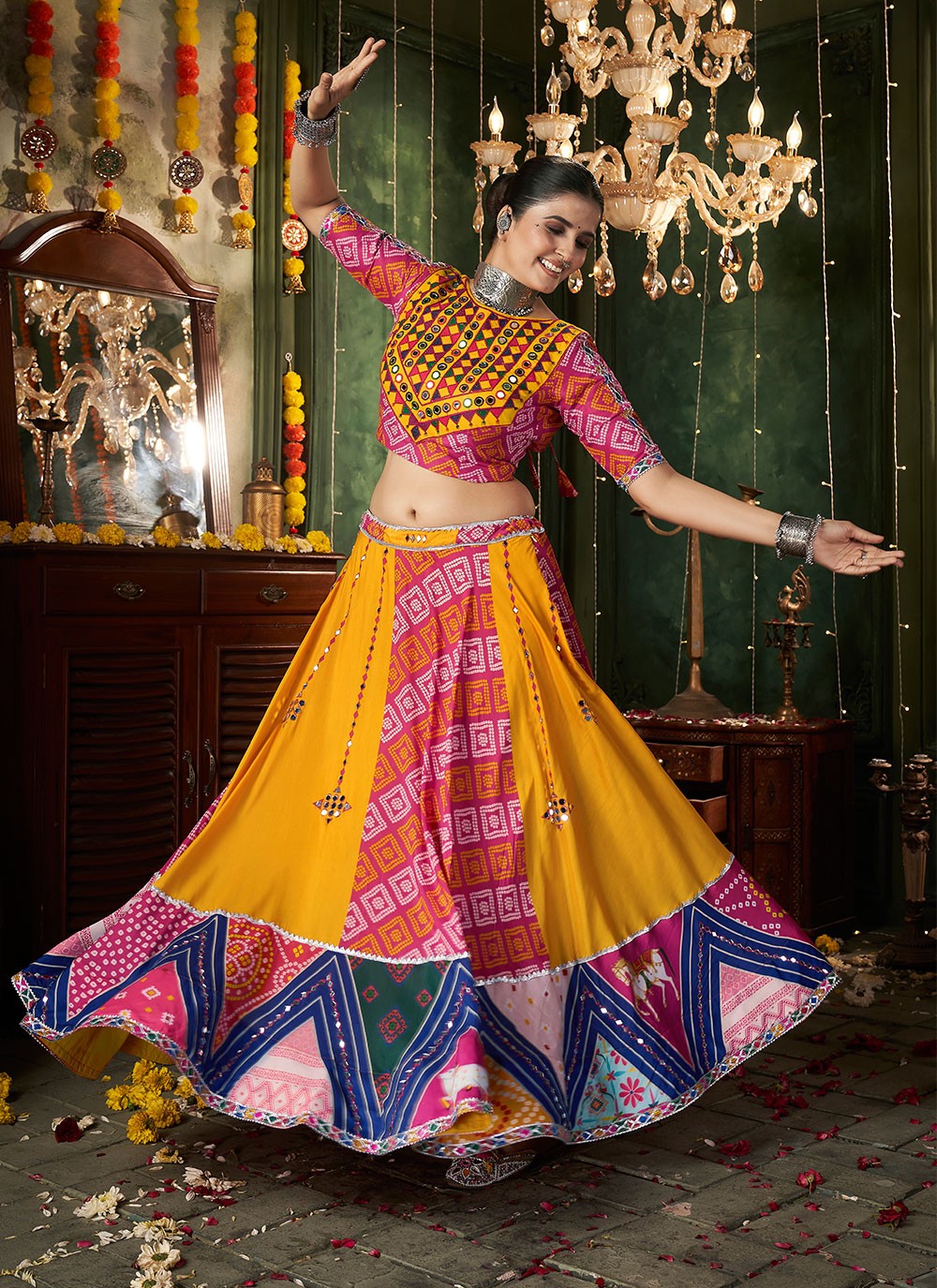 Mirror Muslin A - Line Lehenga - L2062