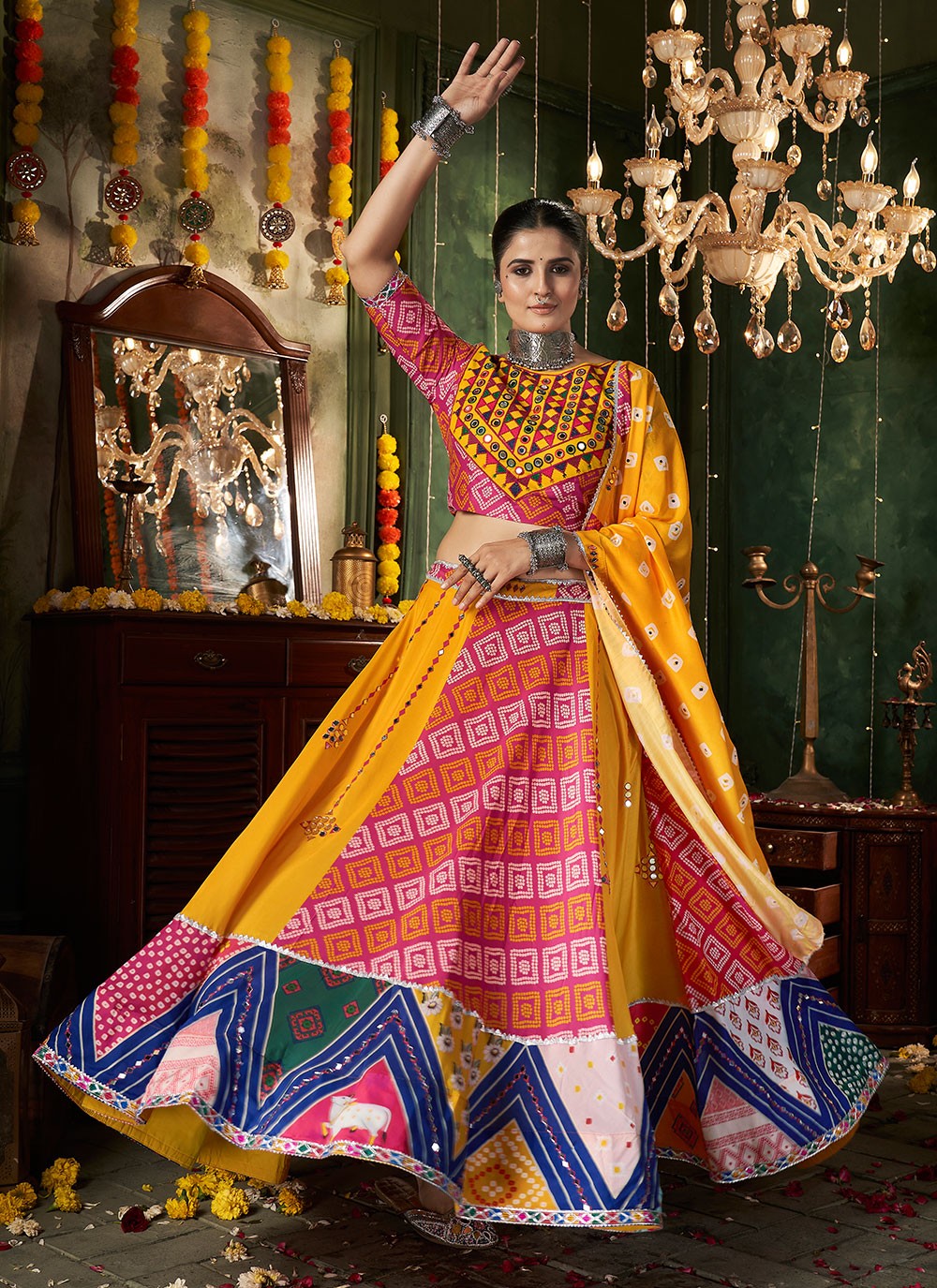 Mirror Muslin A - Line Lehenga - L2062