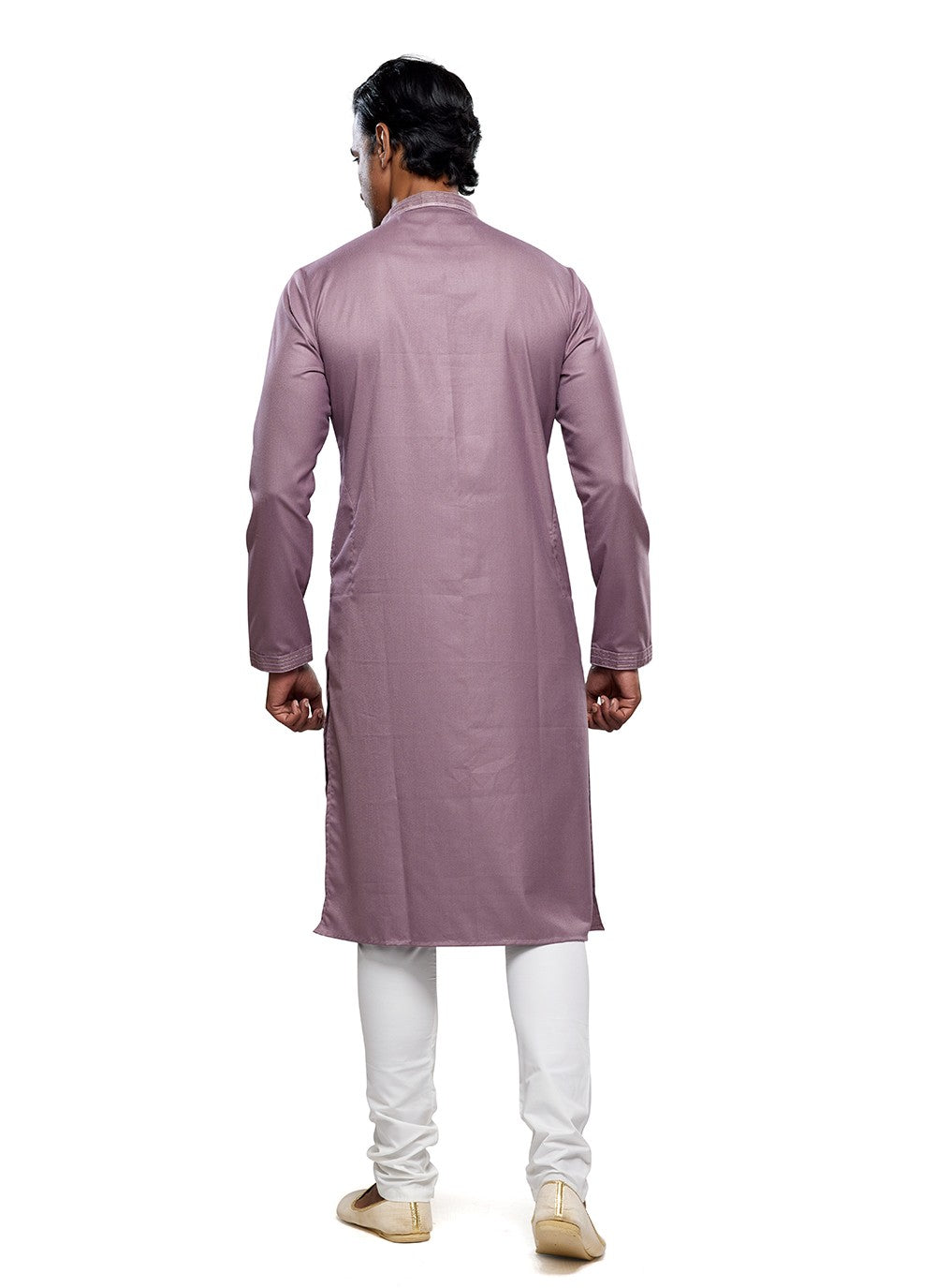 Plain Art Silk Mauve Kurta Pyjama - M6753