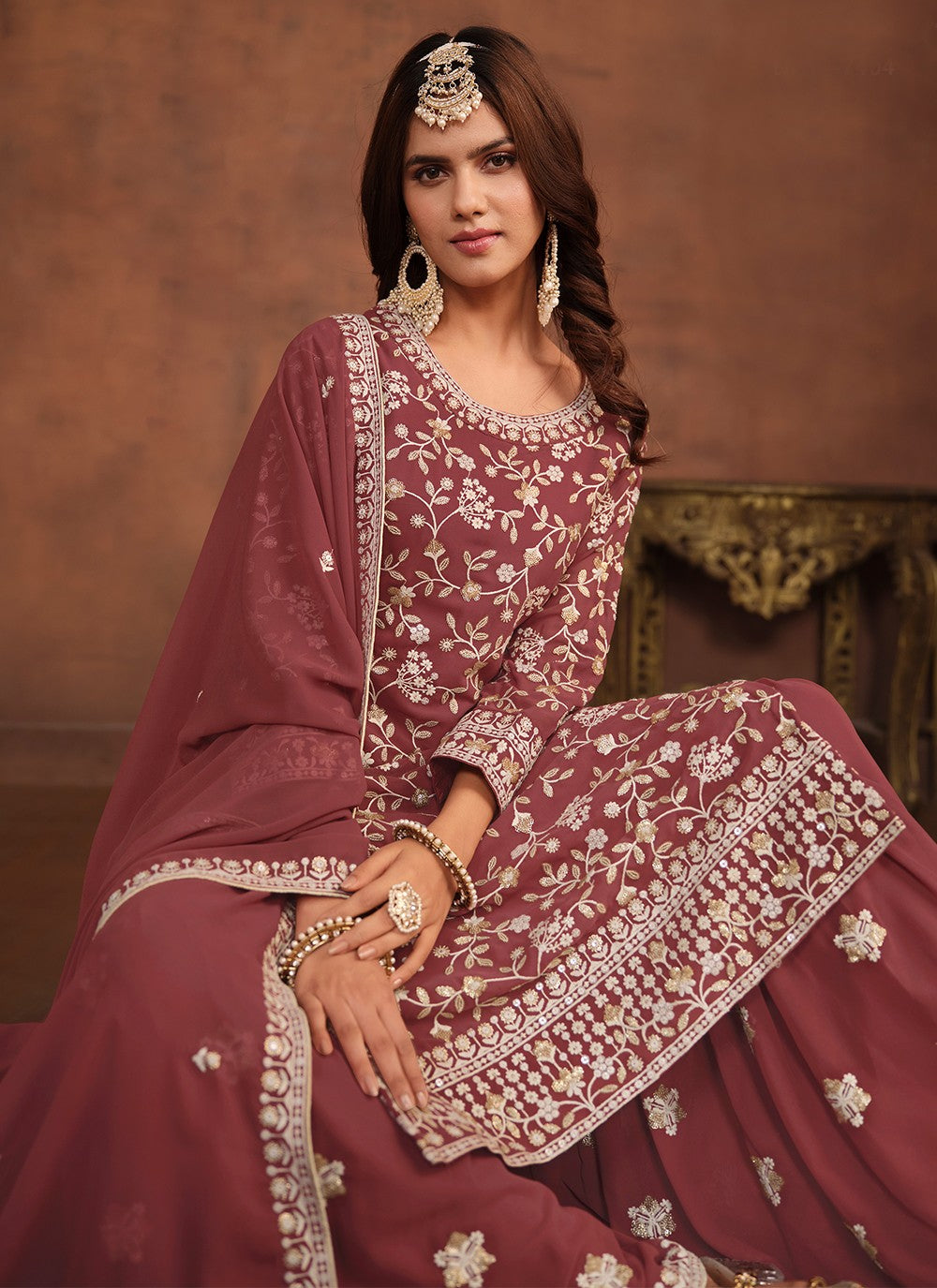 Faux Georgette Salwar Suit - T1933