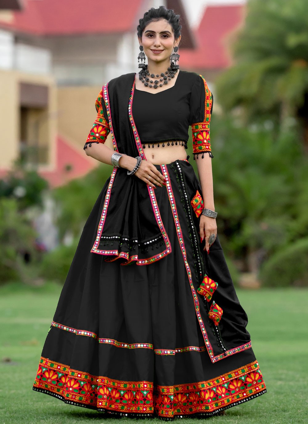 Lace Cotton Readymade Lehenga Choli - L2477