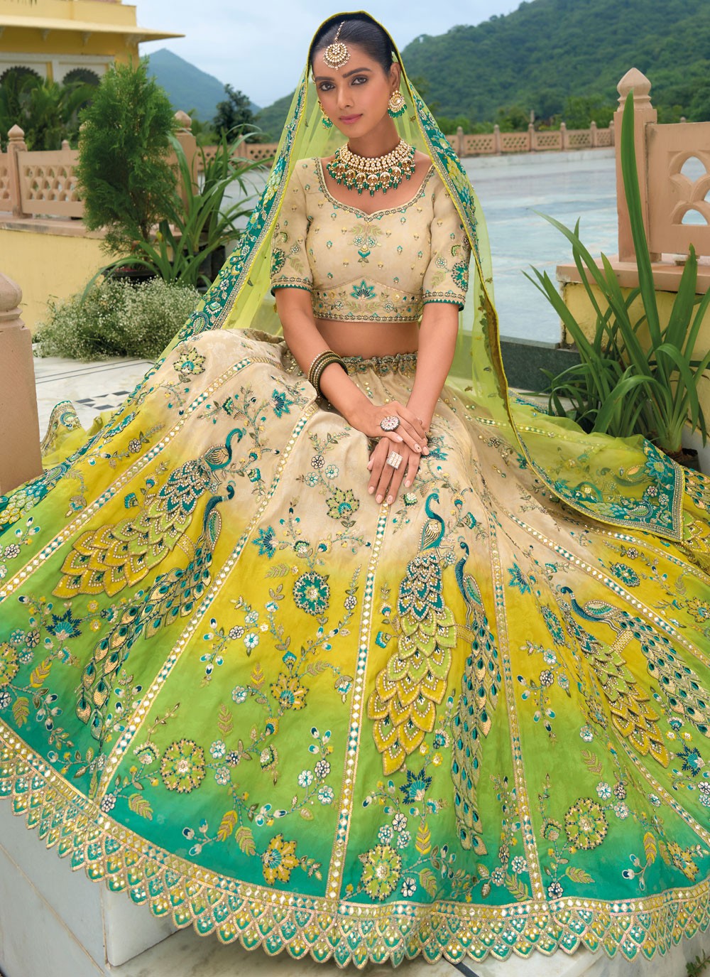 Embroidered Silk Lehenga - L3142