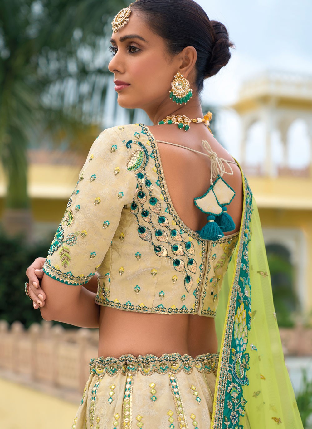 Embroidered Silk Lehenga - L3142