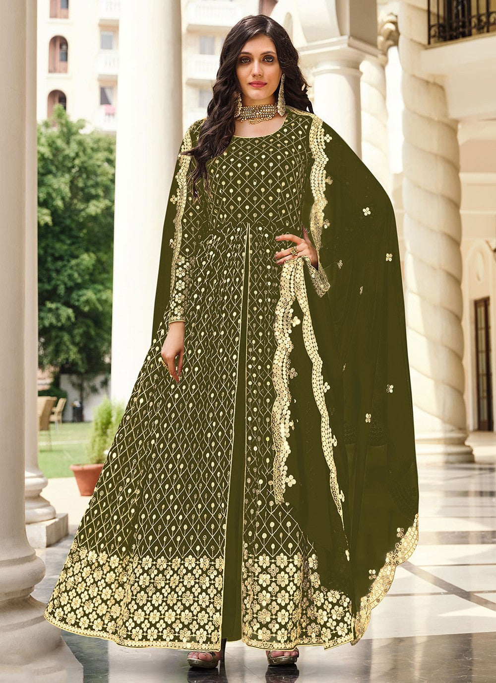 Georgette Anarkali - T848