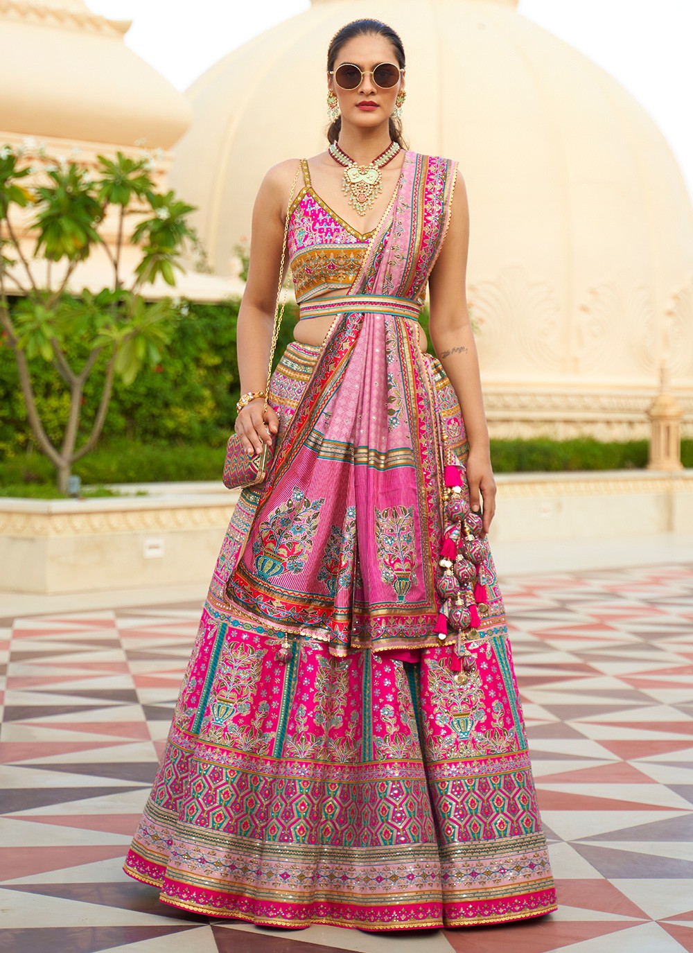 Mirror Silk Readymade Lehenga Choli - L0991