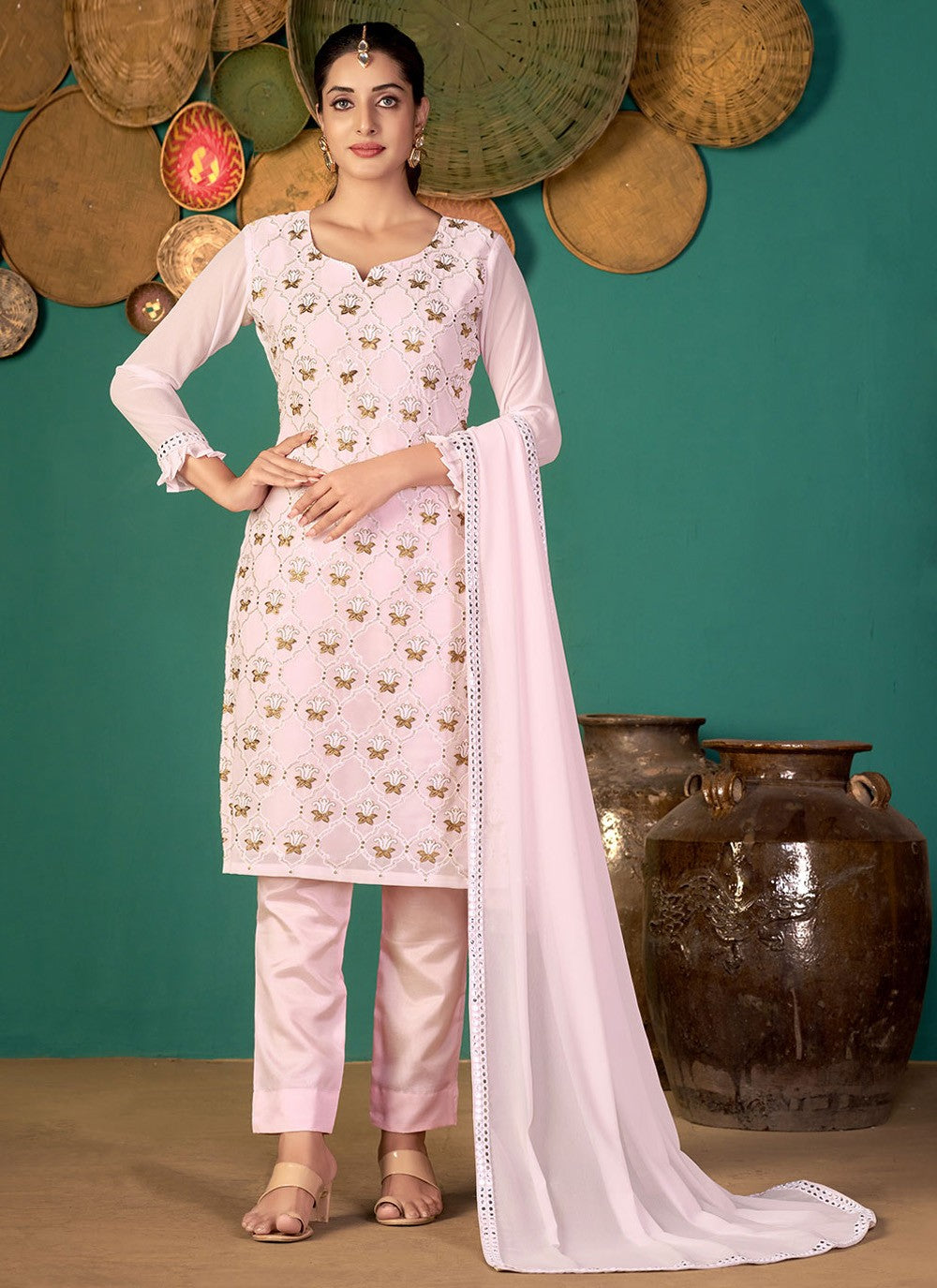 Faux Georgette Salwar Suit - T836