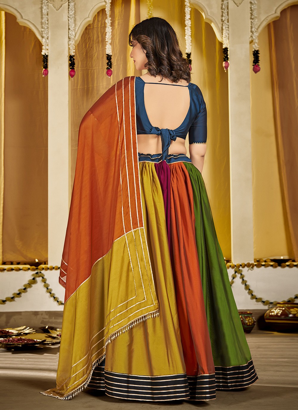 Embroidered Georgette A - Line Lehenga - L1989