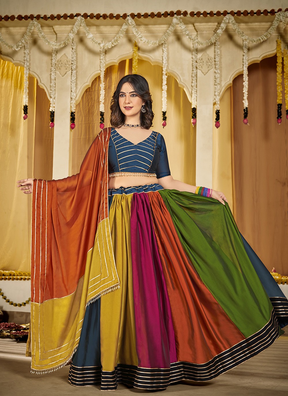 Embroidered Georgette A - Line Lehenga - L1989