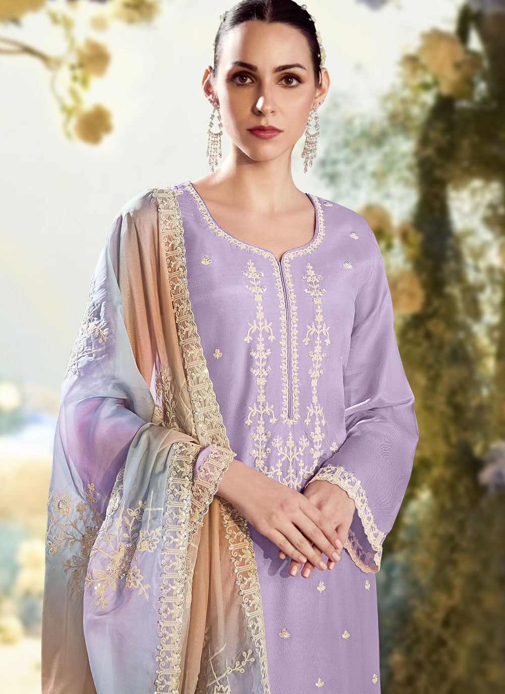 Modal, Silk Salwar Suit - T4147