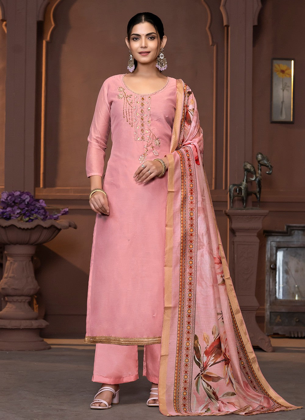 Modal Pant Style Suit - T3457