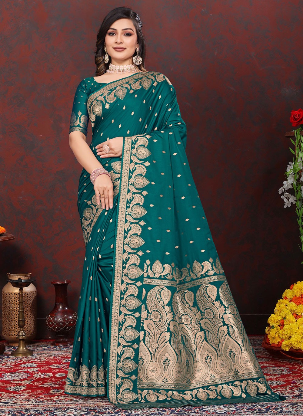 Weaving Zari Silk Saree - S12207