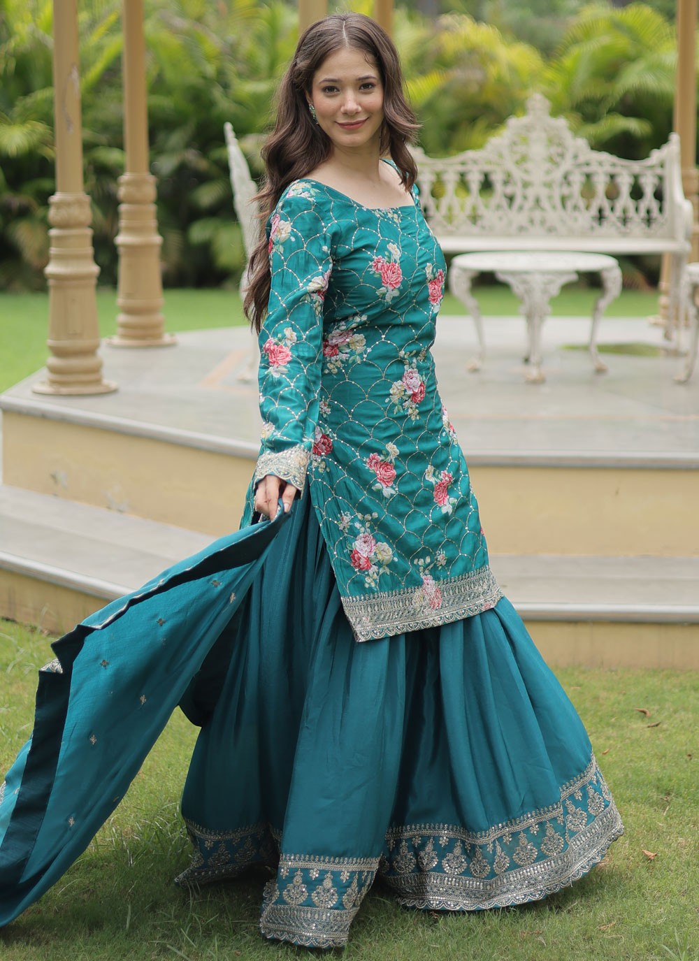 Chinon Salwar Suit - T3755