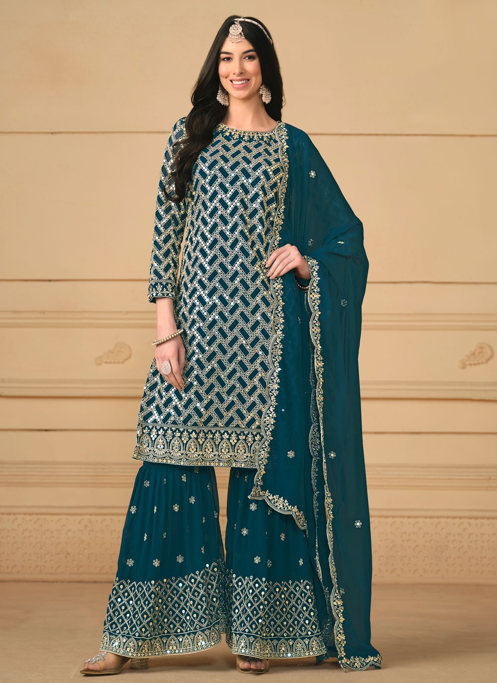 Faux Georgette Salwar Suit - T2293