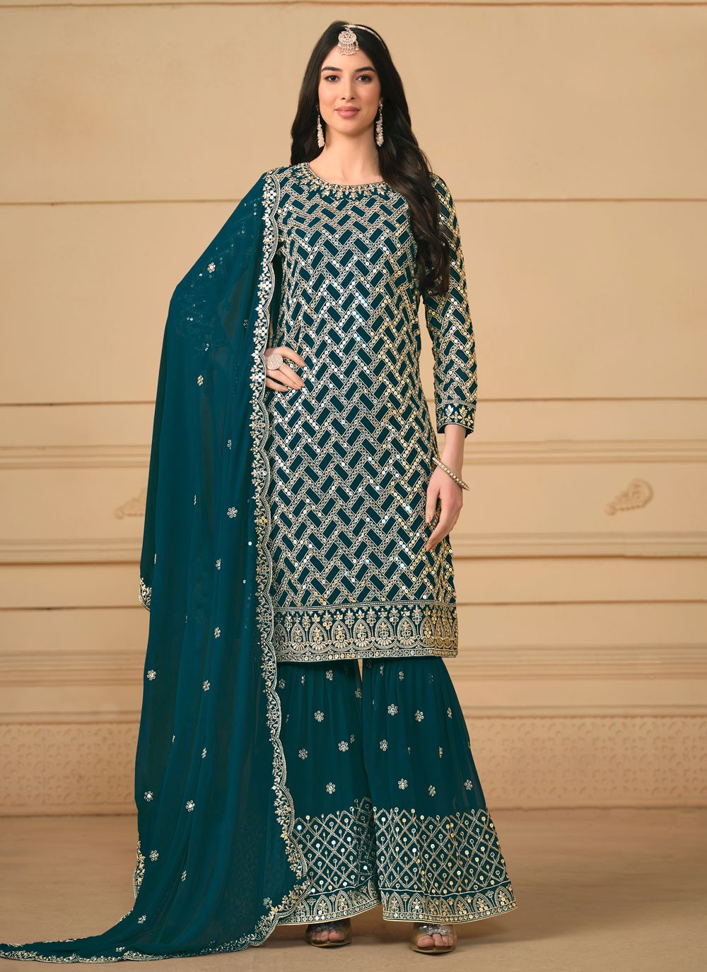 Faux Georgette Salwar Suit - T2293