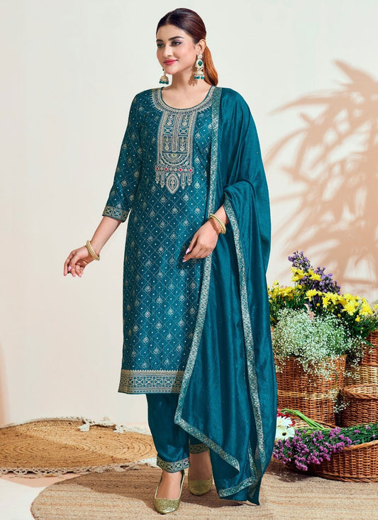 Vichitra Silk Salwar Suit - T2689