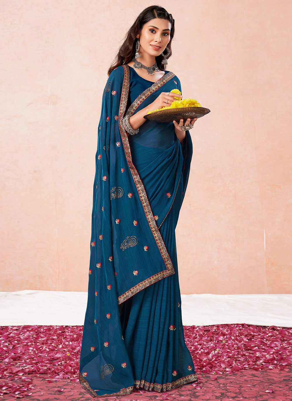 Saree Embroidered Georgette Saree - S2725