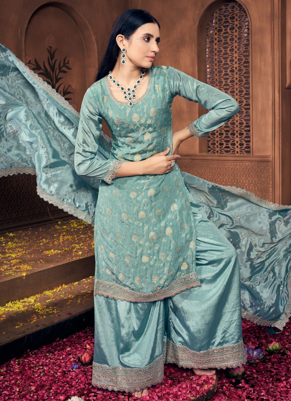 Viscose Salwar Suit - T3419