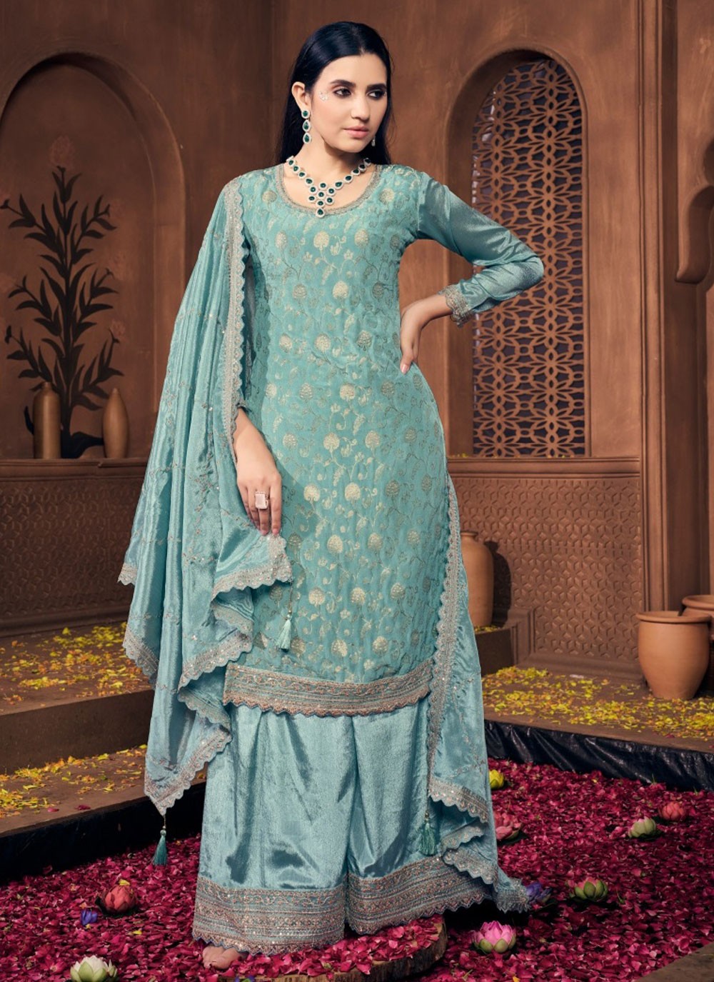 Viscose Salwar Suit - T3419