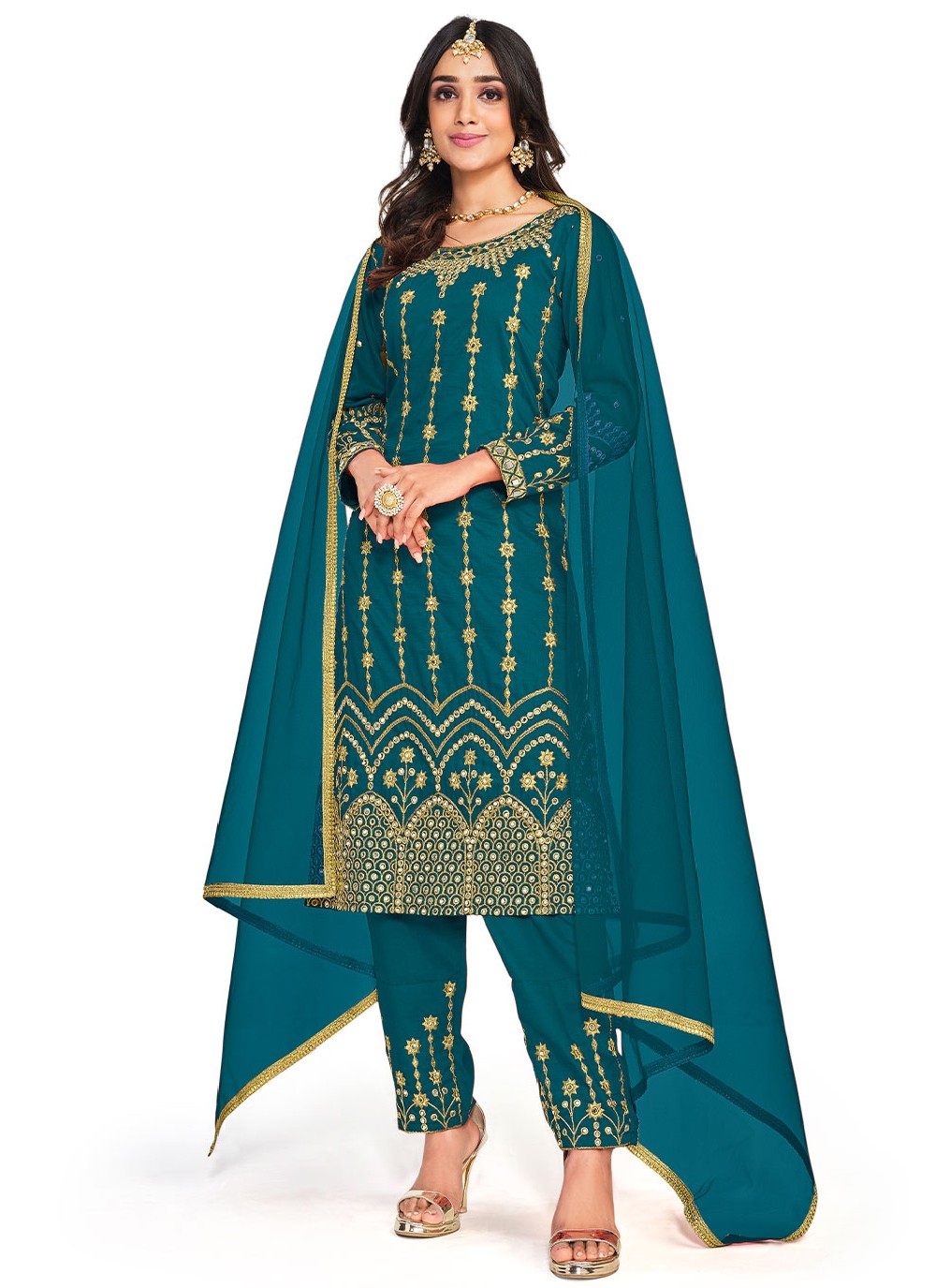 Silk Salwar Suit - T939