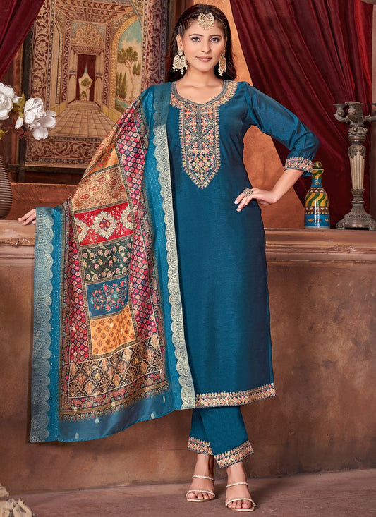 Vichitra Silk Salwar Suit - T3865