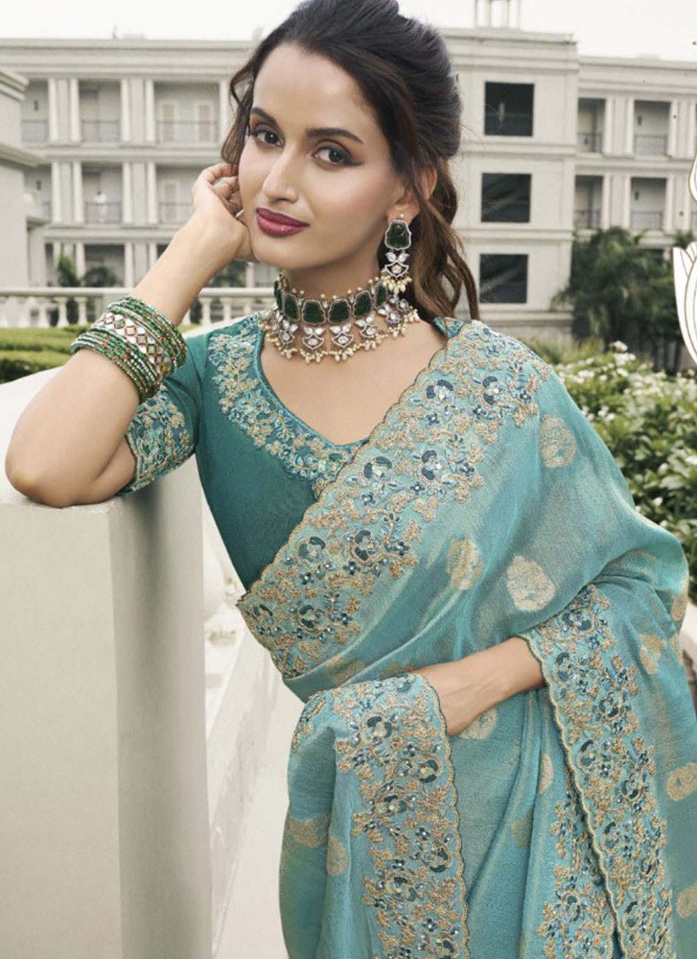 Classic Border Work Tussar Silk Saree - S9485