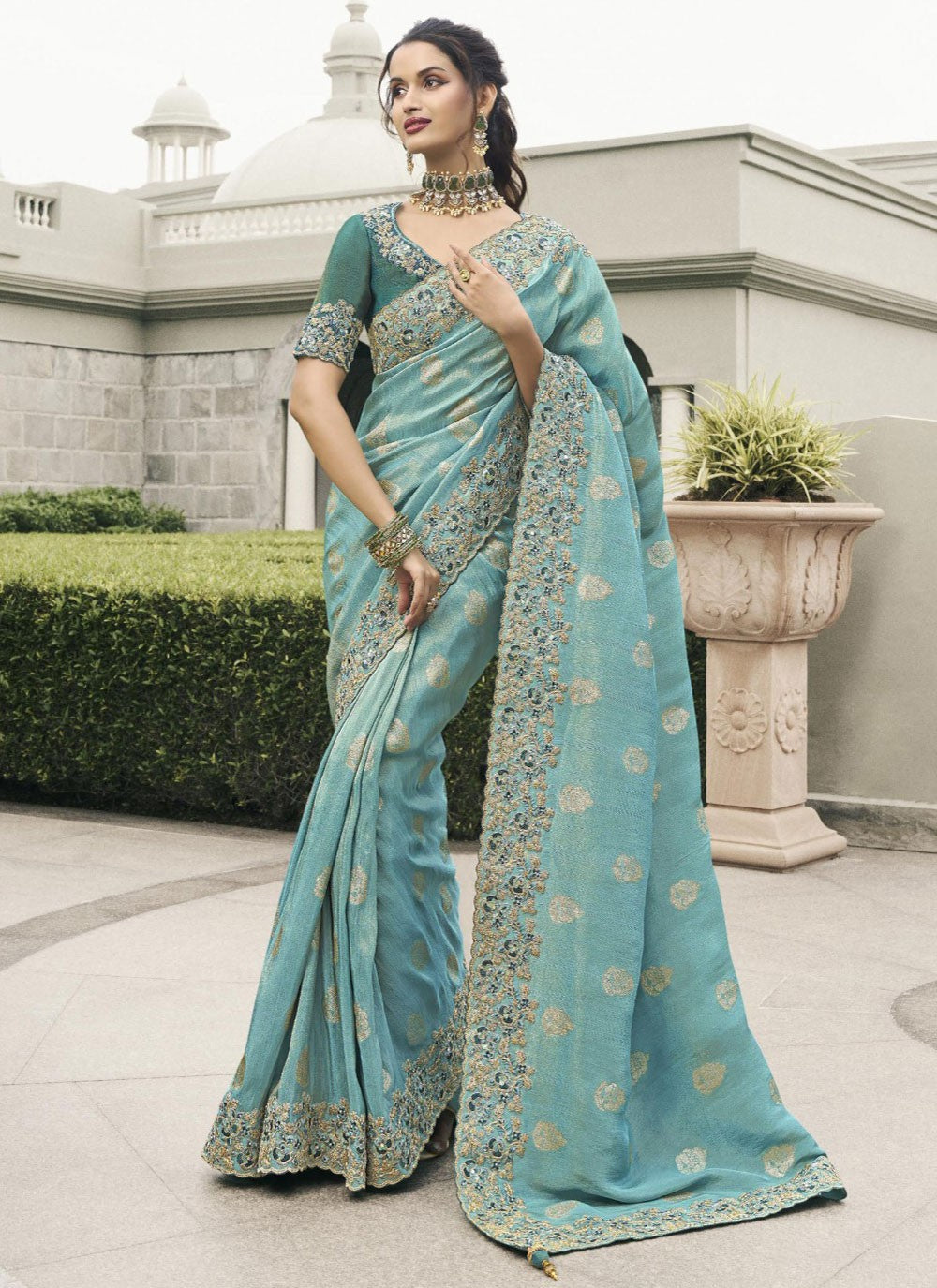 Classic Border Work Tussar Silk Saree - S9485