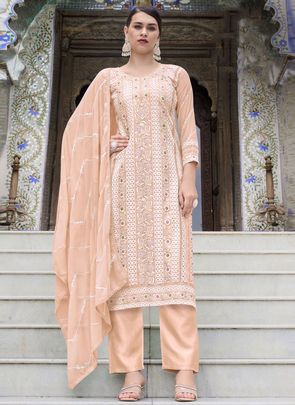 Faux Georgette Salwar Suit - T2871