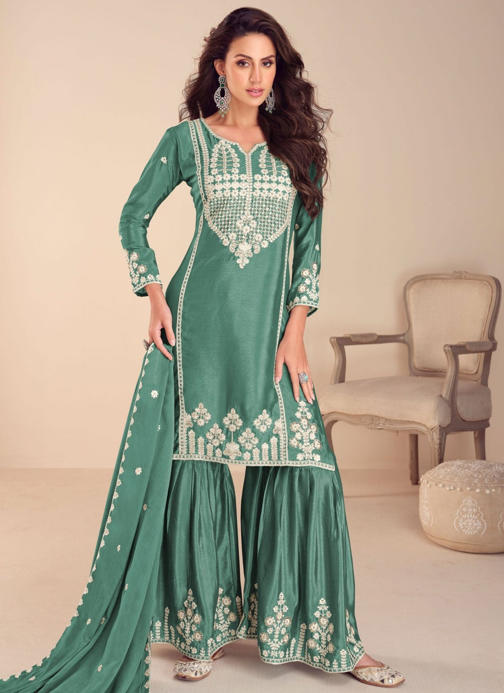 Chinon, Silk Salwar Suit - T3792