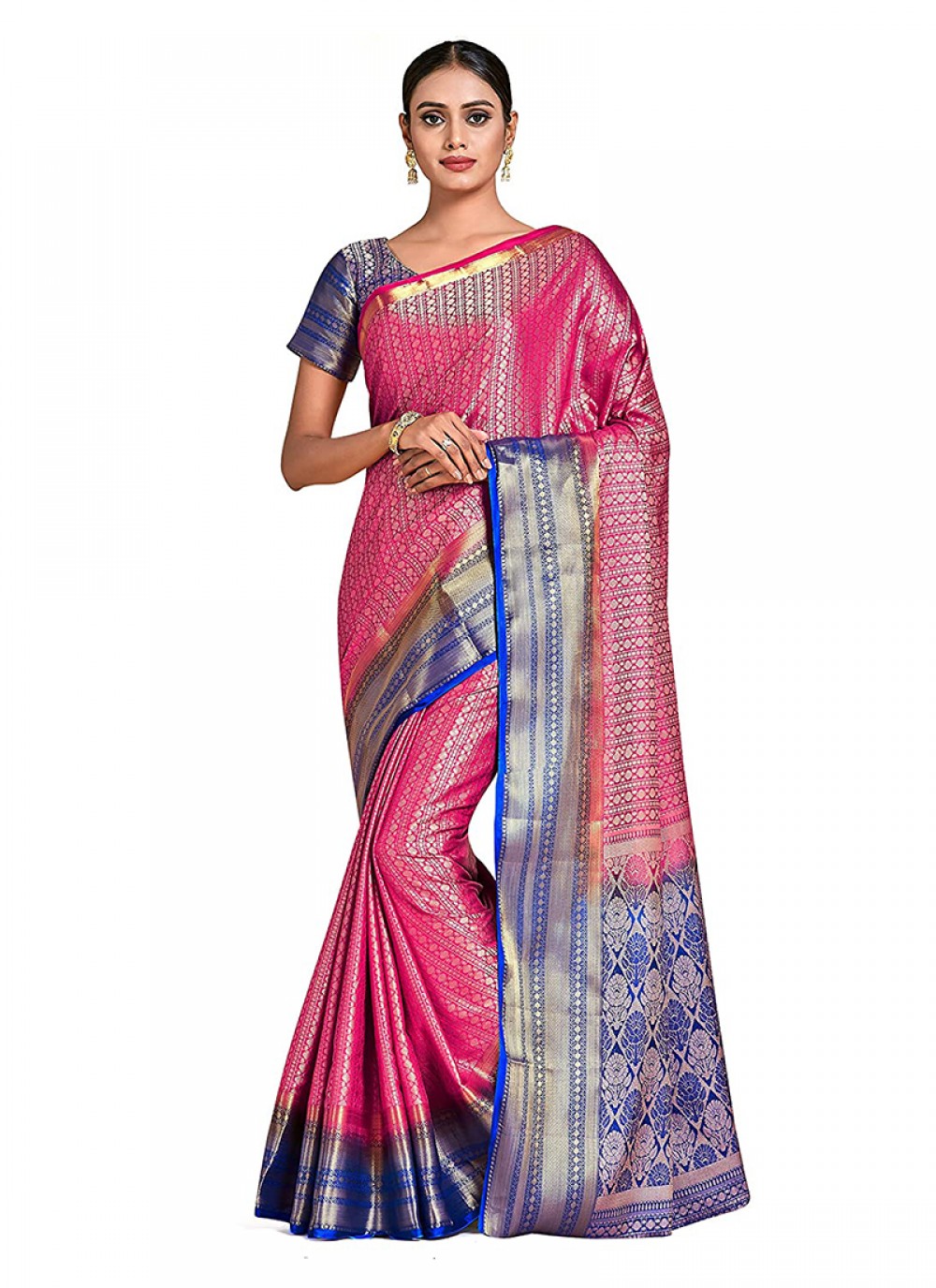 Traditional Printed Art Silk Saree - S0252