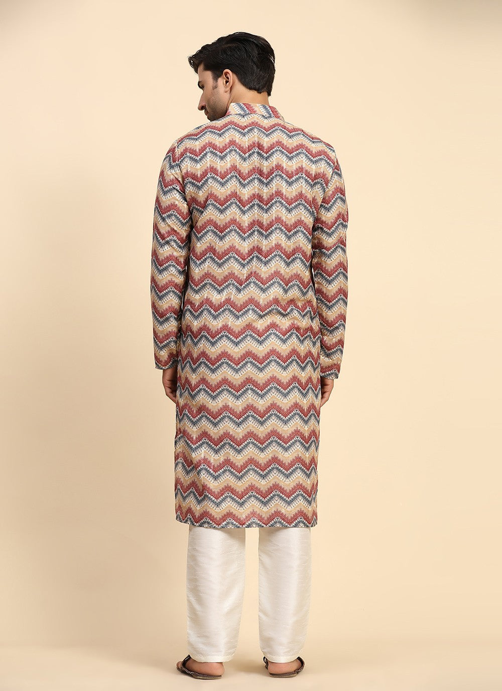 Digital Print Cotton Multi Colour Kurta Pyjama - M8146