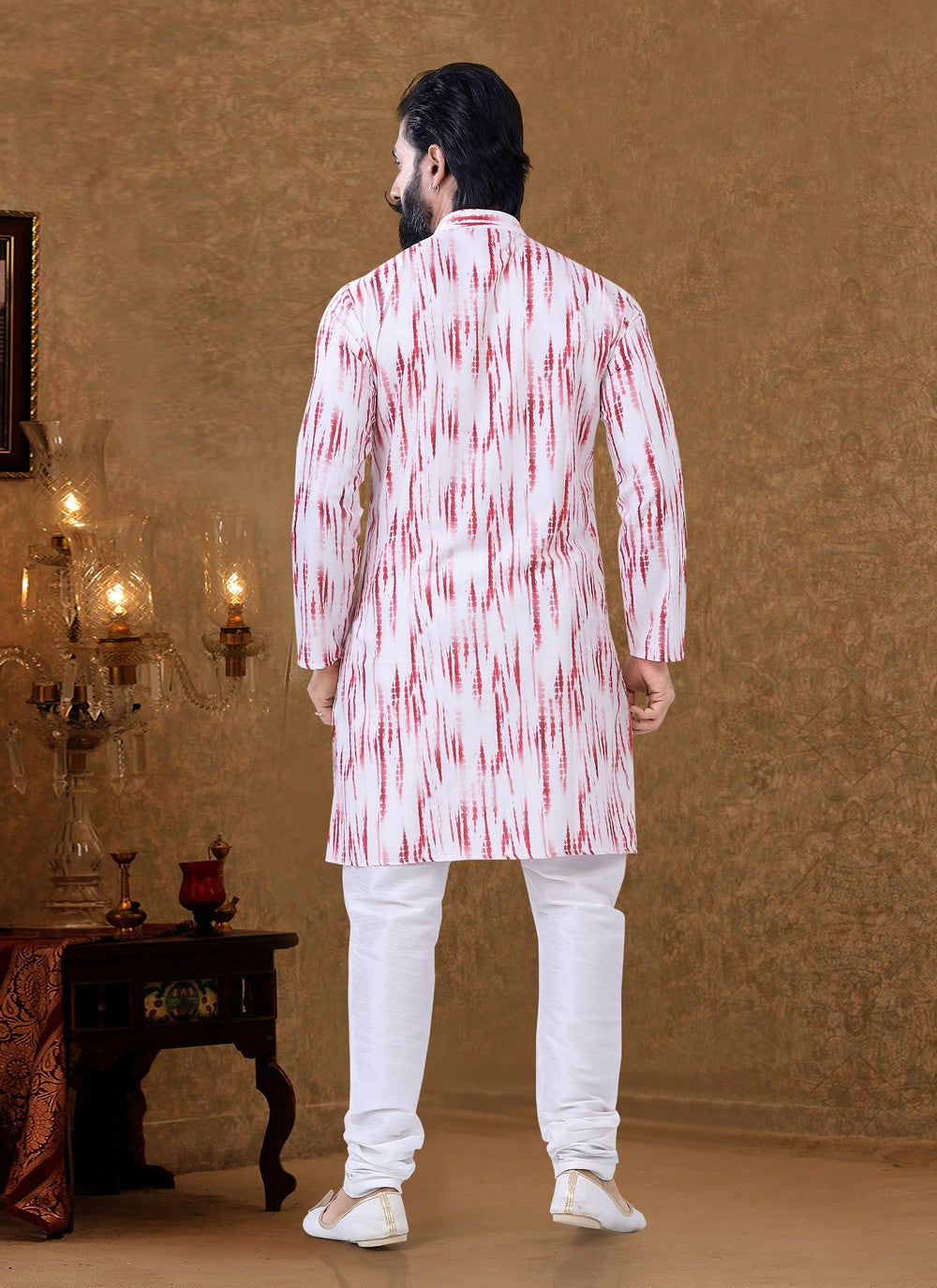 Digital Print Cotton Multi Colour Kurta Pyjama - M3975