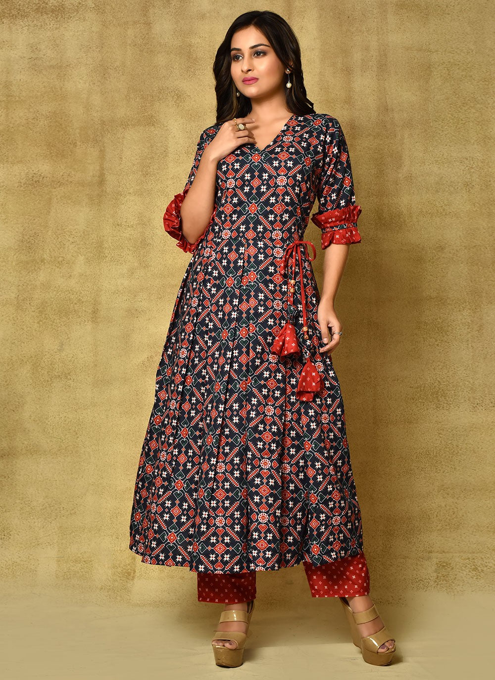 Cotton Silk Anarkali - T915