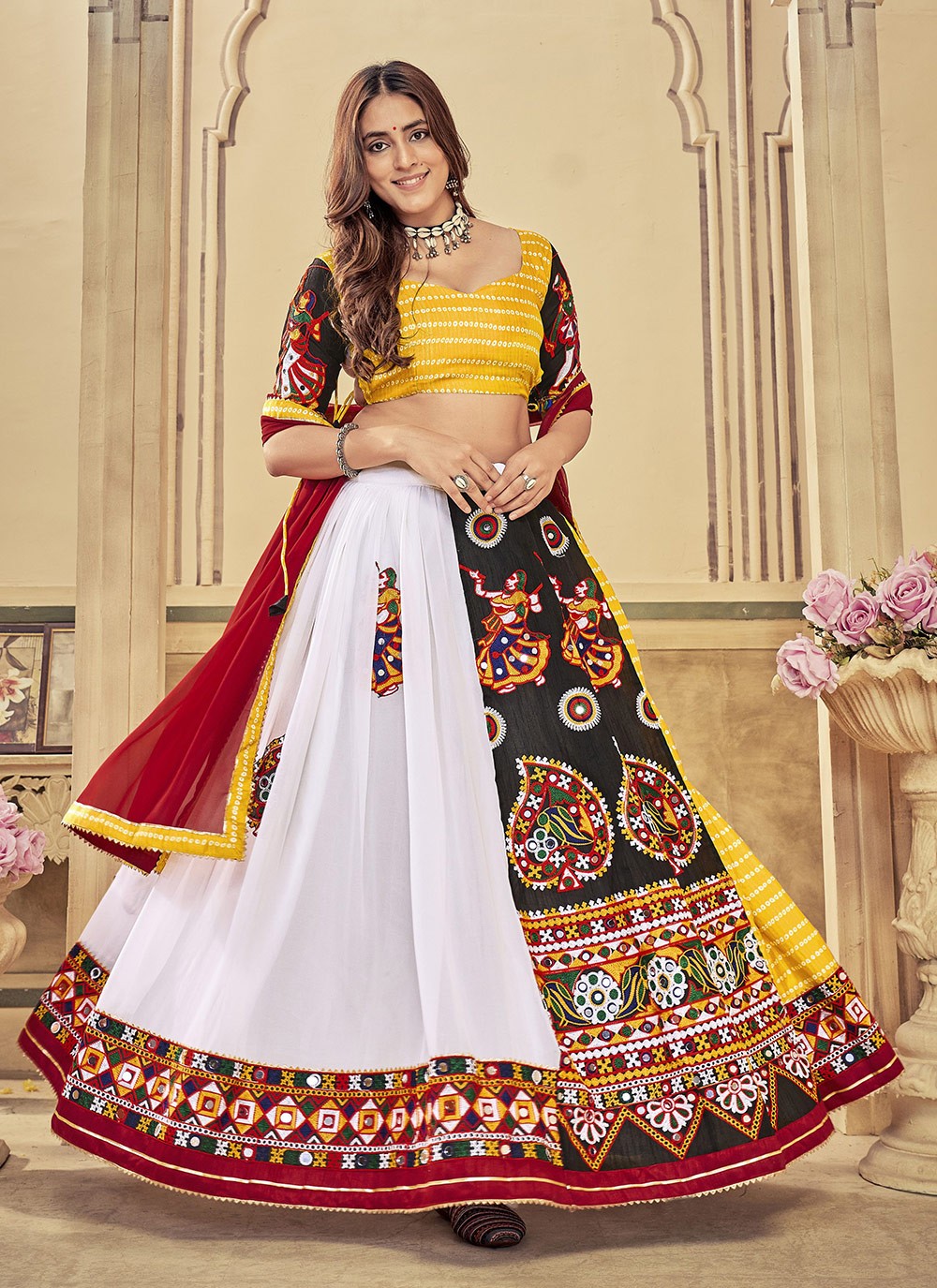 Embroidered Georgette A - Line Lehenga - L1989