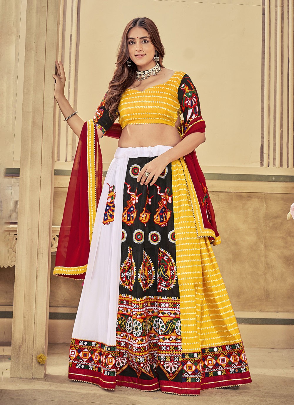 Embroidered Georgette A - Line Lehenga - L1989