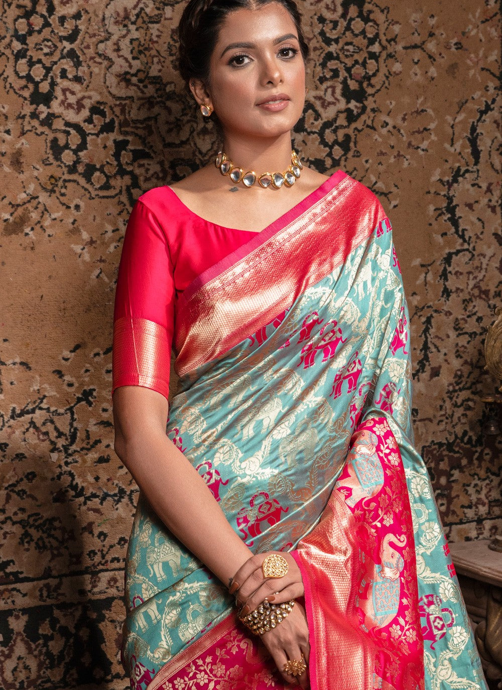 Classic Weaving Zari Banarasi Silk Saree - S3775