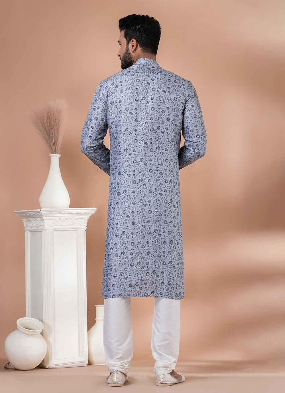 Digital Print Cotton Multi Colour Kurta Pyjama - M6996