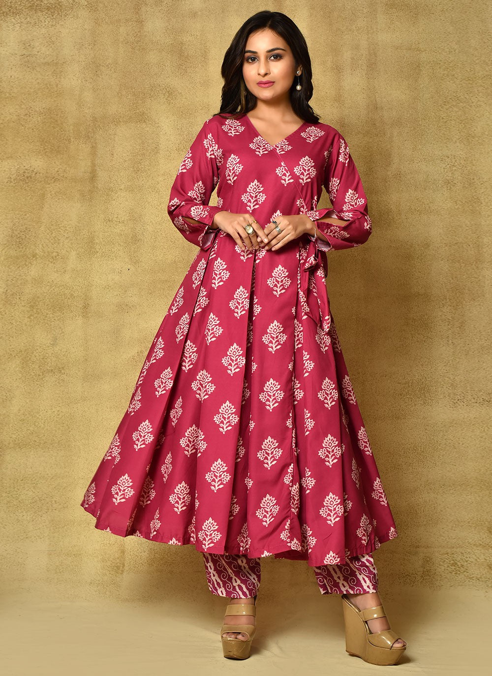 Cotton Silk Anarkali - T915