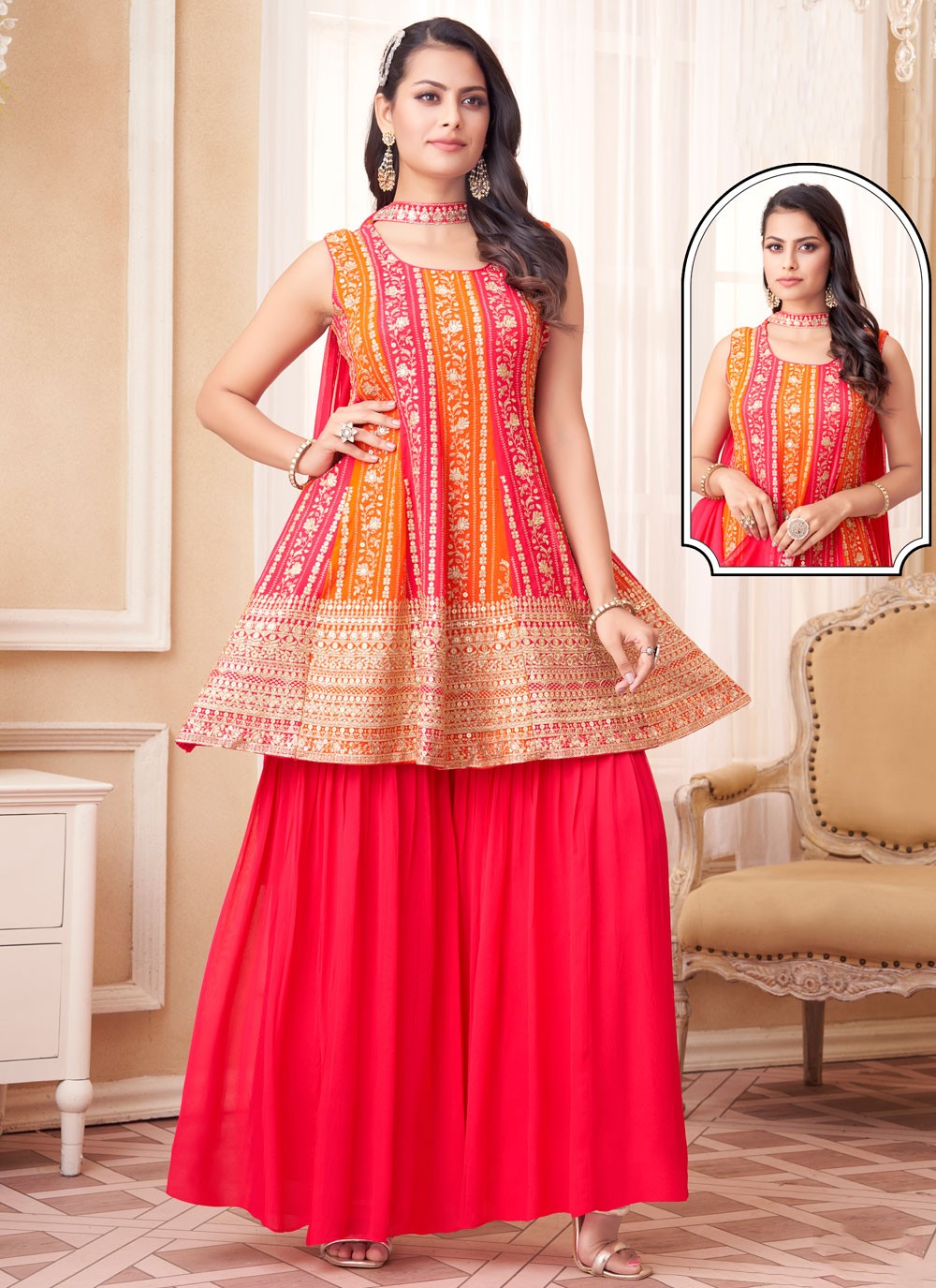 Embroidered Georgette Salwar Suit - T4307