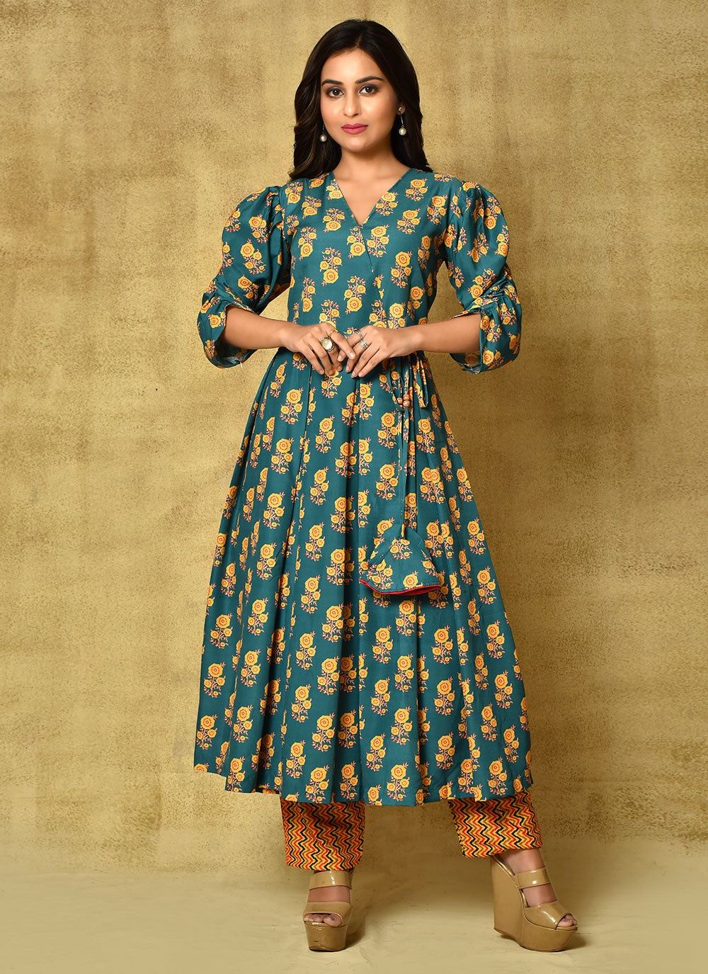 Cotton Silk Anarkali - T915