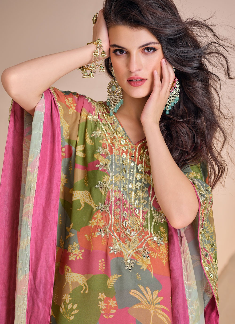 Crepe Silk Salwar Suit - T4189