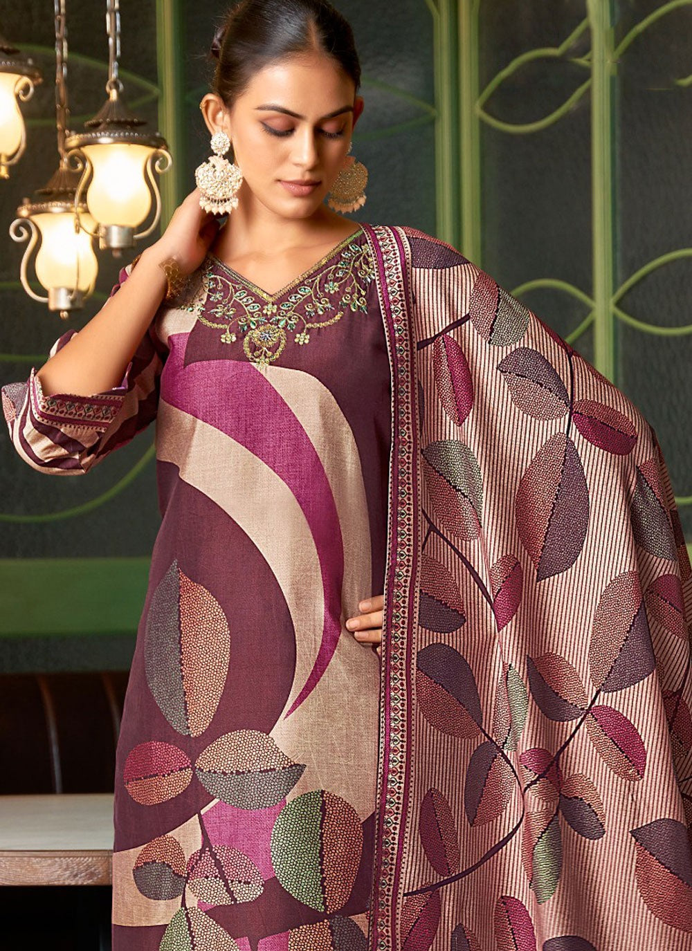 Silk, Viscose Salwar Suit - T3757