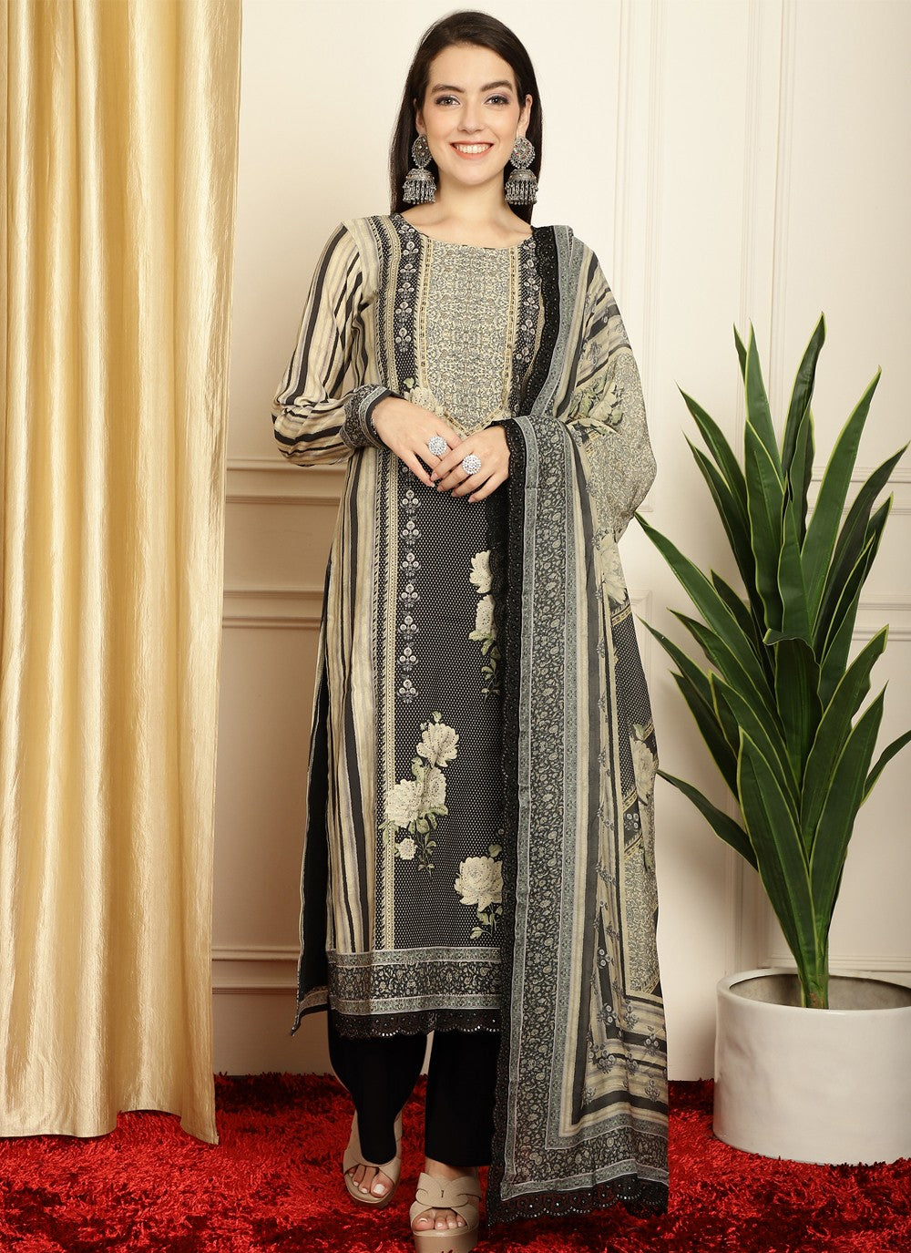 Pashmina Palazzo Suit - T1425