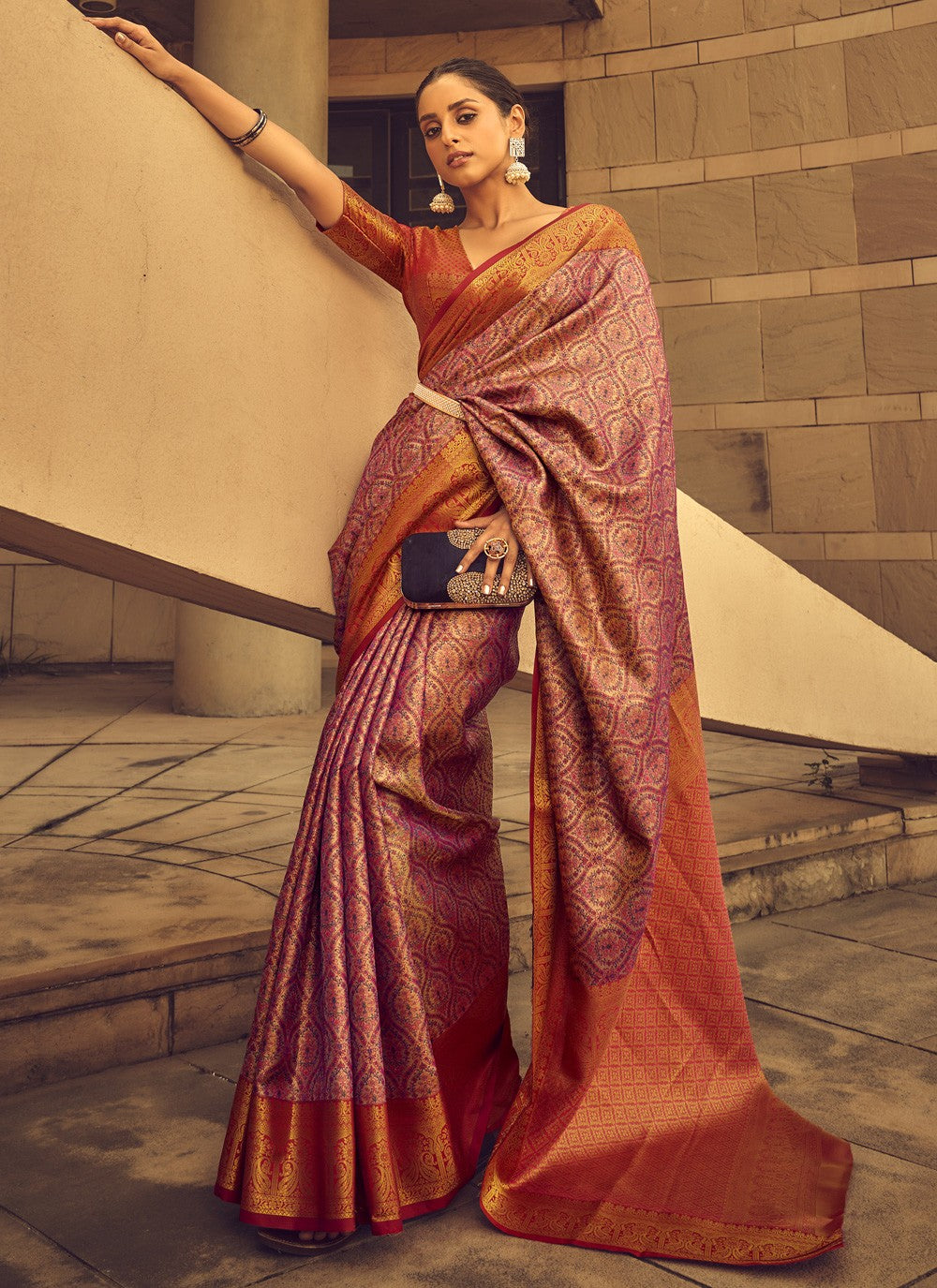 Classic Weaving Zari Banarasi Silk Saree - S3752