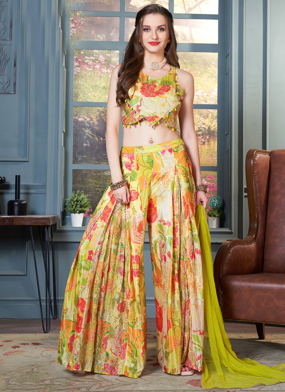 Printed Chinon Salwar Suit - T4250