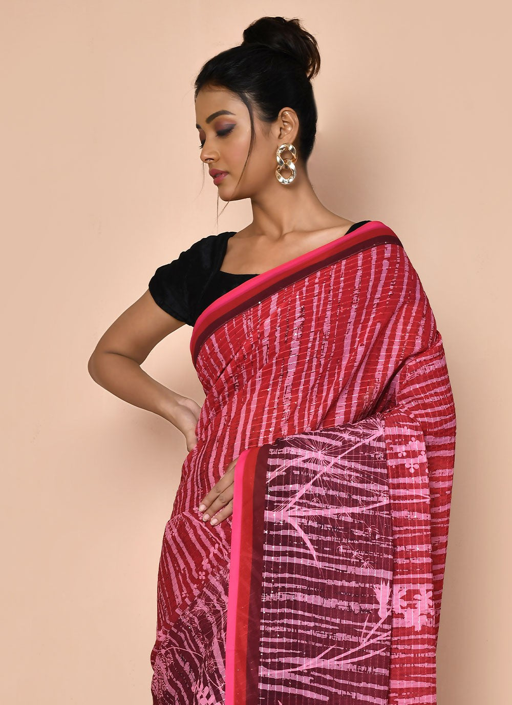 Trendy Printed Faux Georgette Saree - S2991