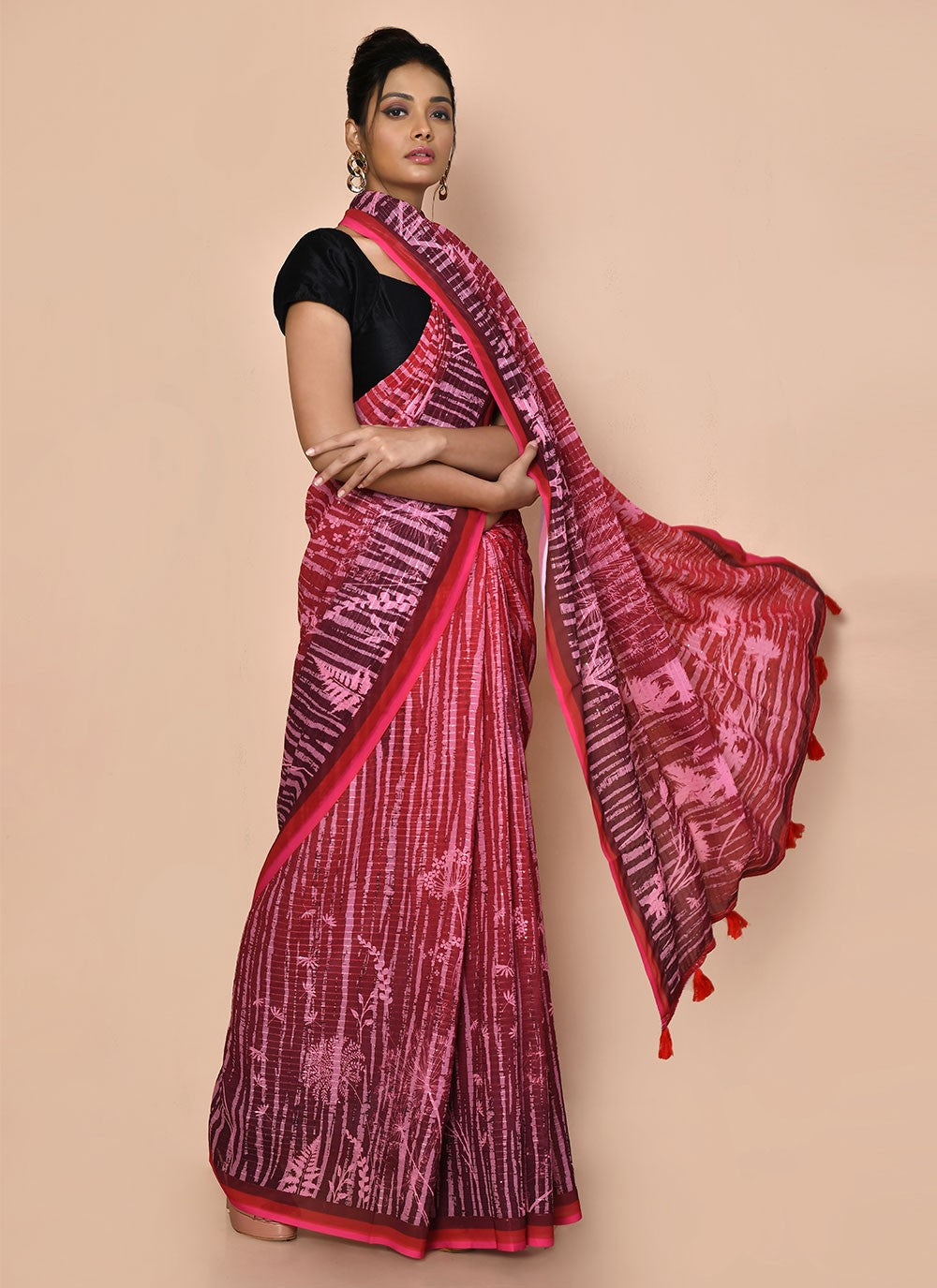 Trendy Printed Faux Georgette Saree - S2991