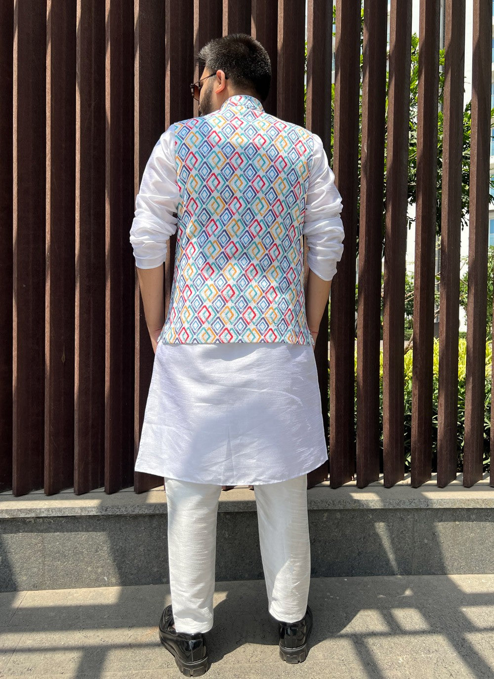 Embroidered Cotton Multi Colour Nehru Jackets - M5161