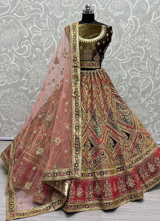 Diamond Velvet A - Line Lehenga - L0833